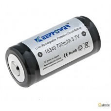 Baterie riIncarcabila: Li-Ion; 1/2A,16340; 3,7V; 0,65Ah Baterie riIncarcabila: Li-Ion; 1/2A,16340; 3,7V; 0,65Ah